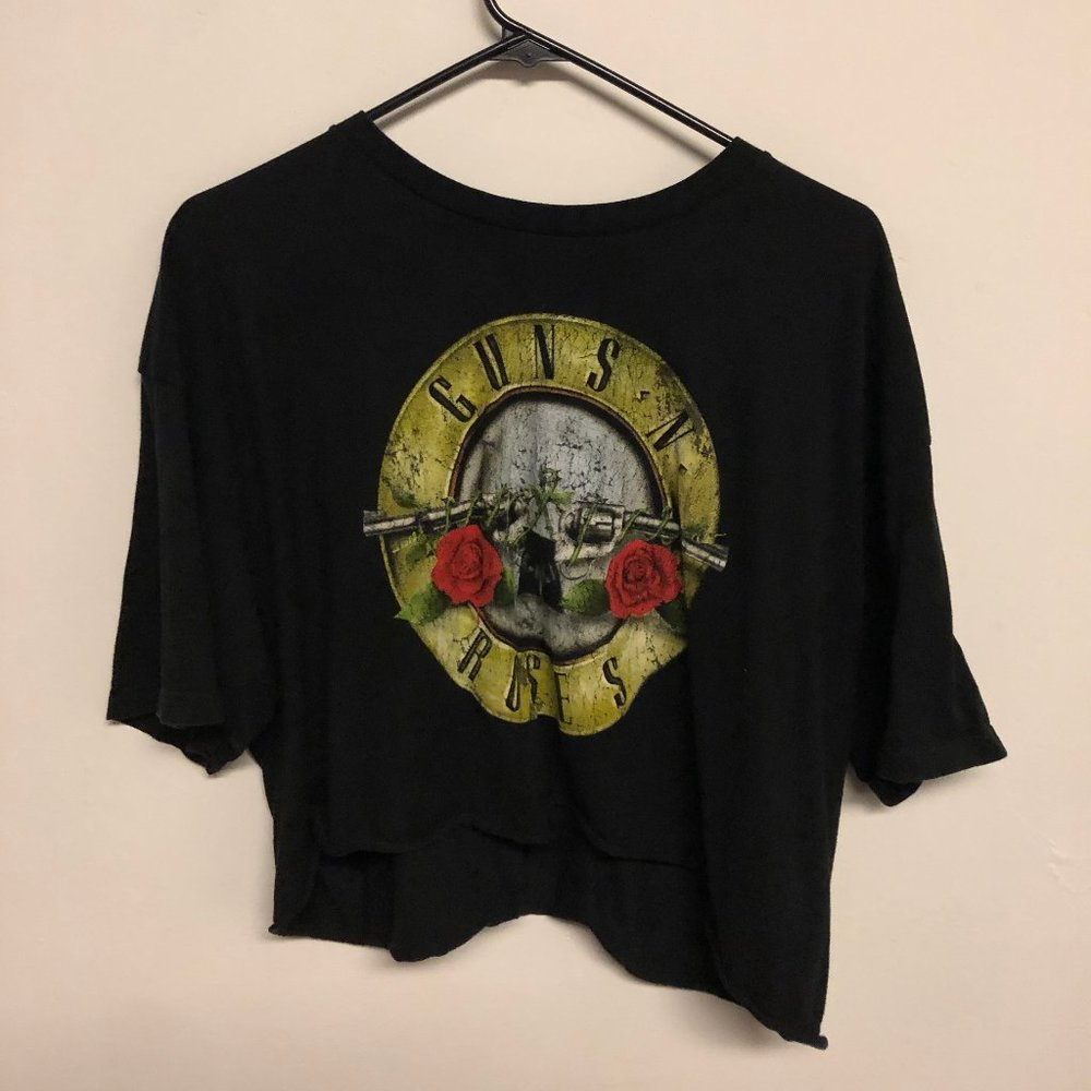 Guns N' Roses Black Crop Top T-shirt